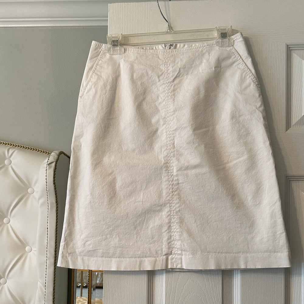Banana Republic White Pencil Skirt